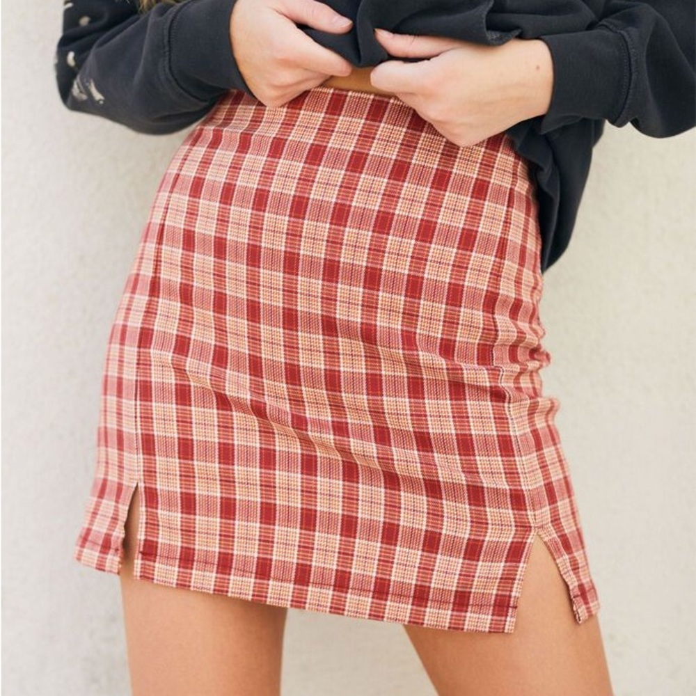 Brandy Melville Red Cara Skirt